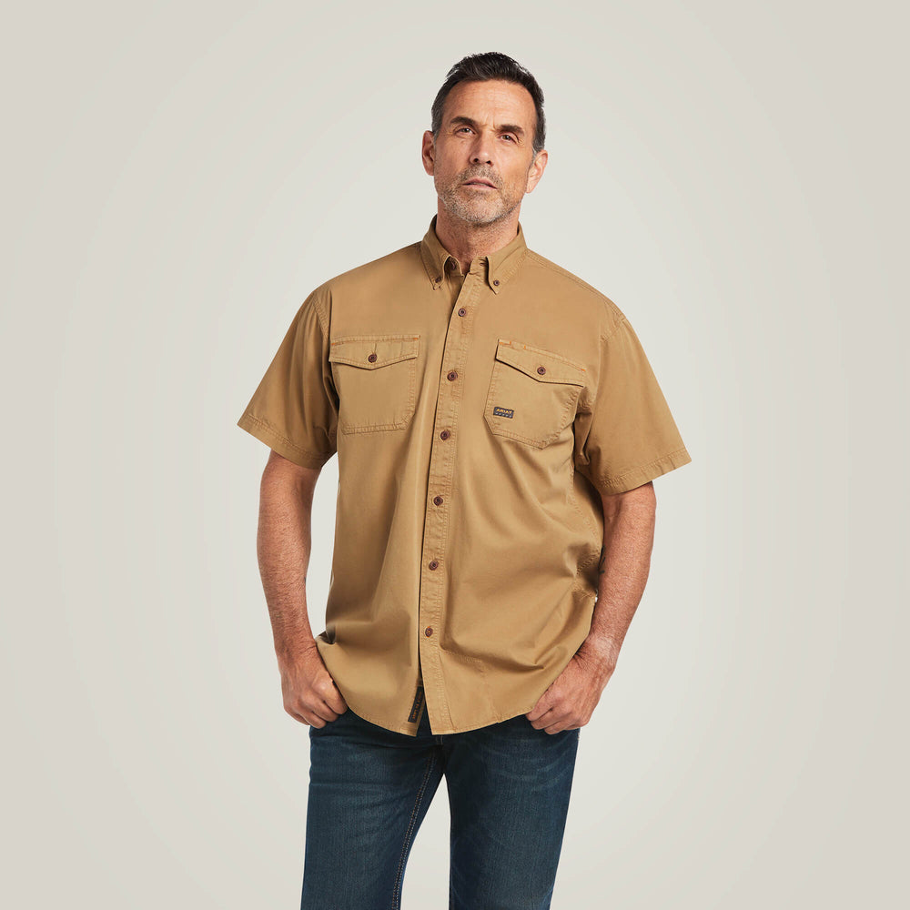 Ariat Rebar Washed Twill Work Shirt On Sale
