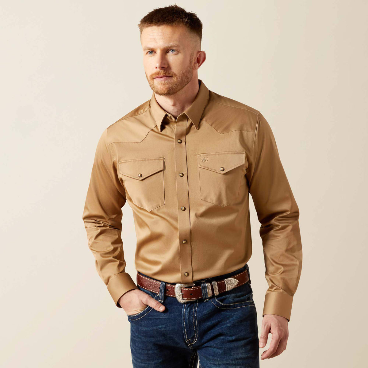 Ariat Solid Twill Fitted Shirt On Sale