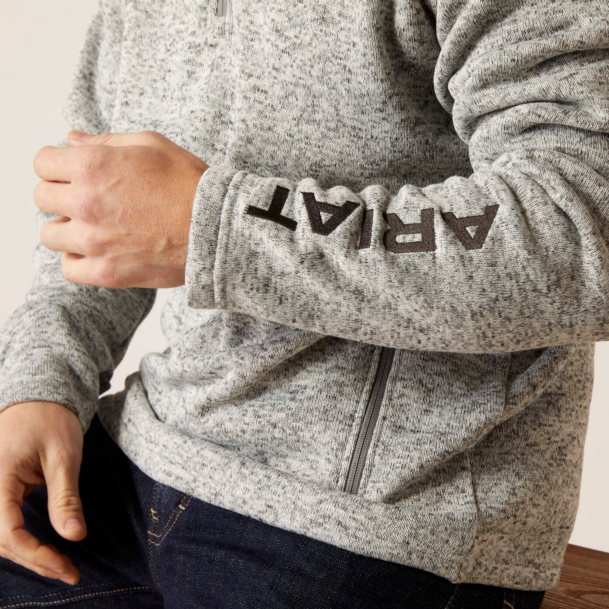 Ariat Caldwell Logo 1/4 Zip Sweater Sale