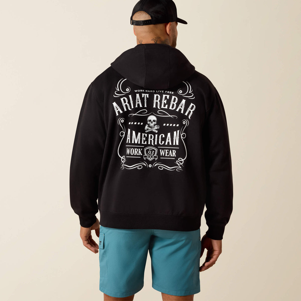 Ariat Rebar Lightweight Label Full Zip Hoodie On Sale