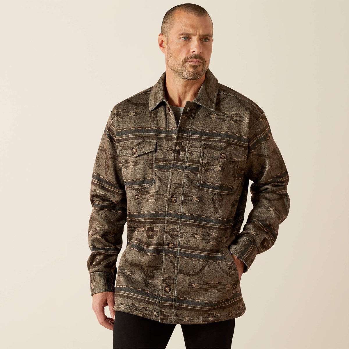 Ariat Caldwell Printed Shirt Jacket For Sale
