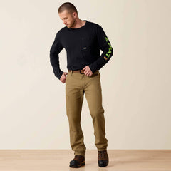 Ariat Rebar M4 Low Rise DuraStretch Made Tough Double Front Stackable Straight Leg Pant On Sale
