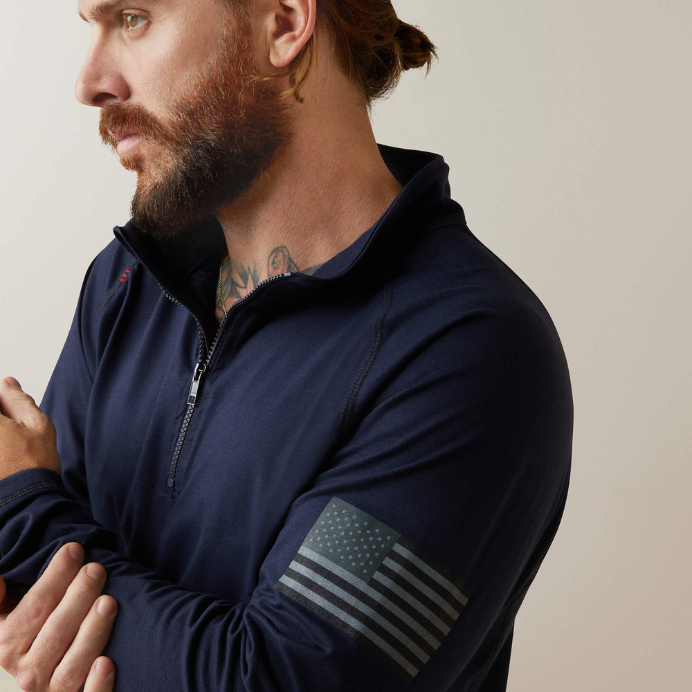 Ariat FR Combat Stretch Patriot 1/4 Zip Work Shirt Discount