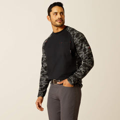 Ariat FR AC Stretch Camo Baseball T-Shirt For Sale