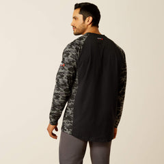 Ariat FR AC Stretch Camo Baseball T-Shirt For Sale