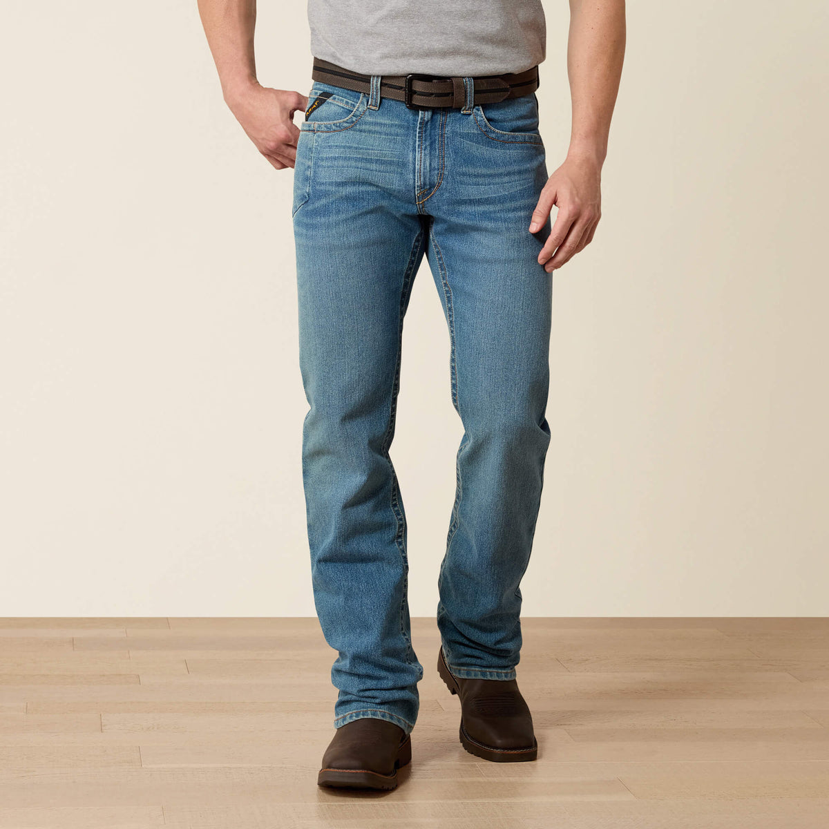 Ariat Rebar M4 Low Rise DuraStretch Edge Boot Cut Jean Sale