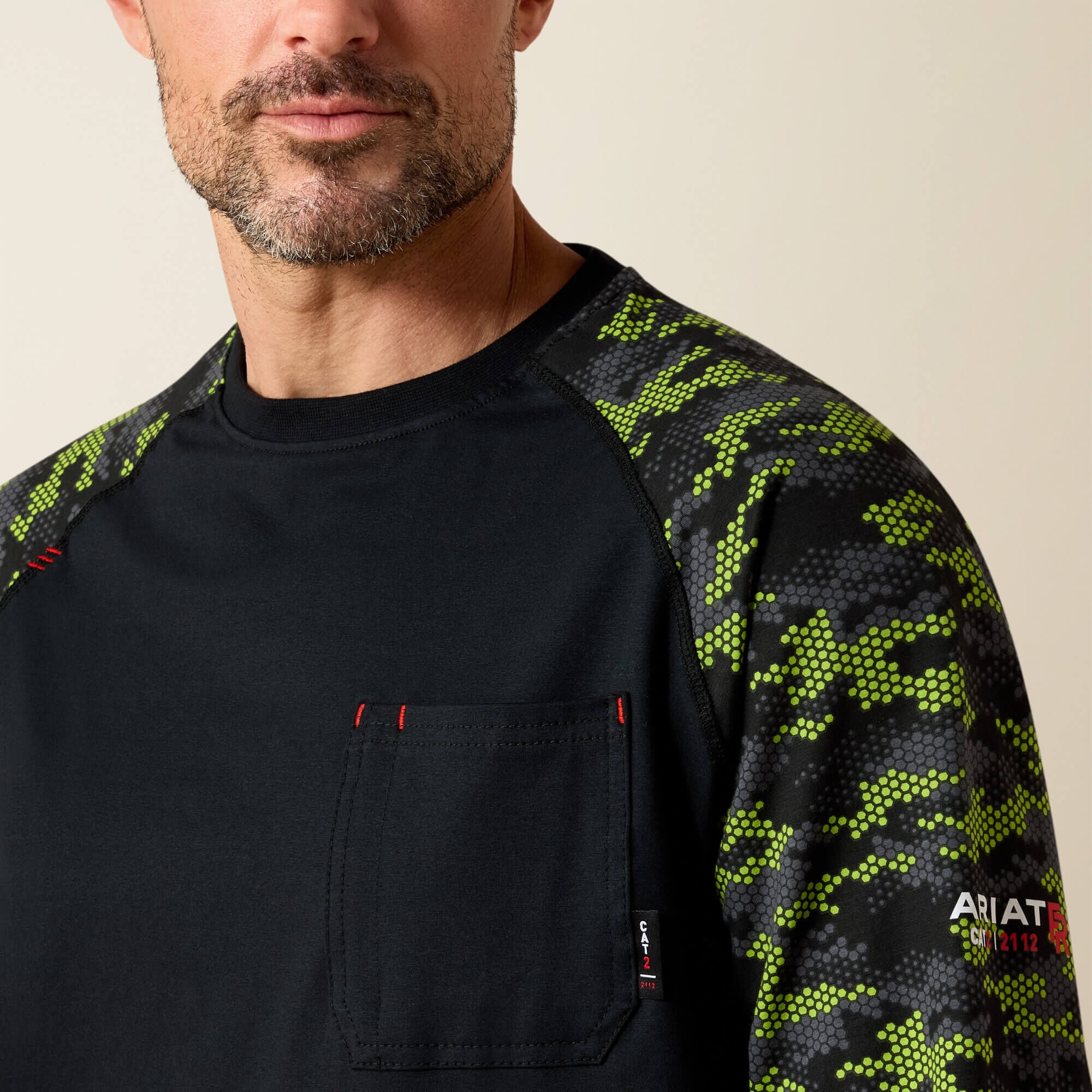 Ariat FR AC Stretch Camo Baseball T-Shirt Sale
