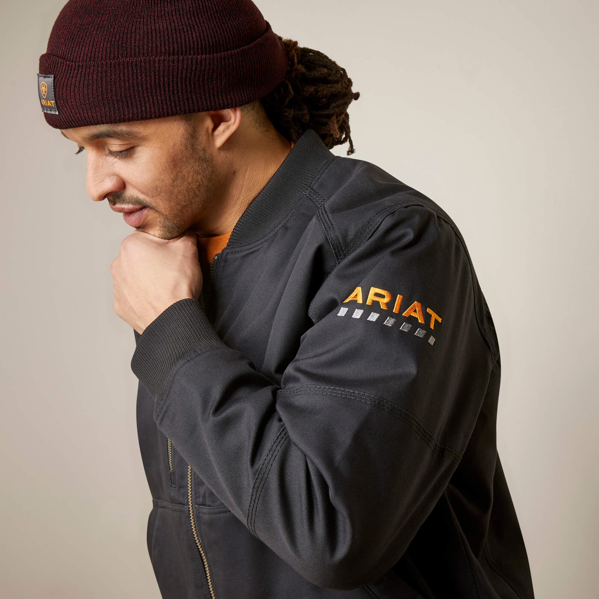 Ariat Rebar Stretch Canvas Bomber Jacket Outlet