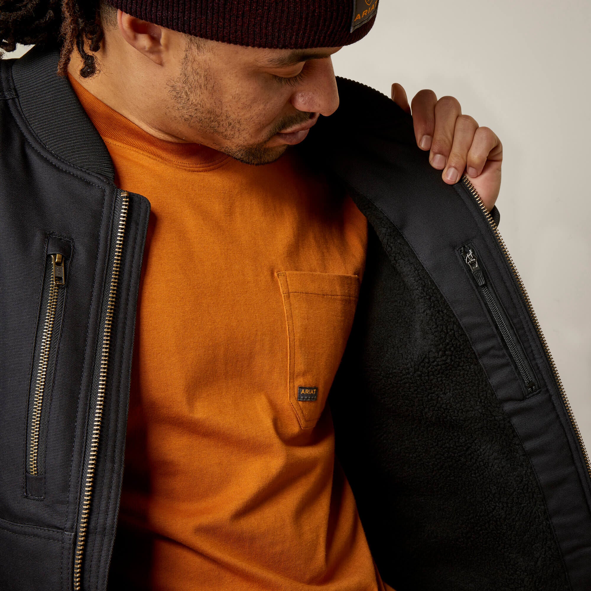 Ariat Rebar Stretch Canvas Bomber Jacket Outlet