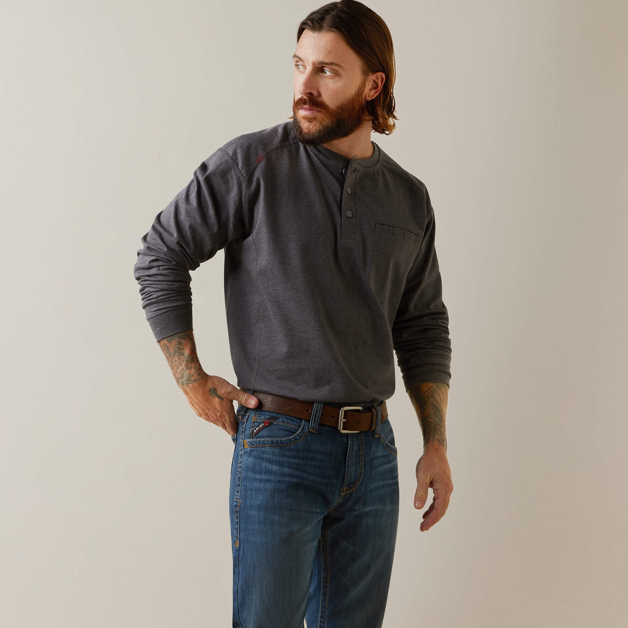 Ariat FR Air Refinery Row Graphic Henley Top Online