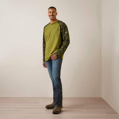 Ariat FR AC Stretch Camo Baseball T-Shirt Outlet