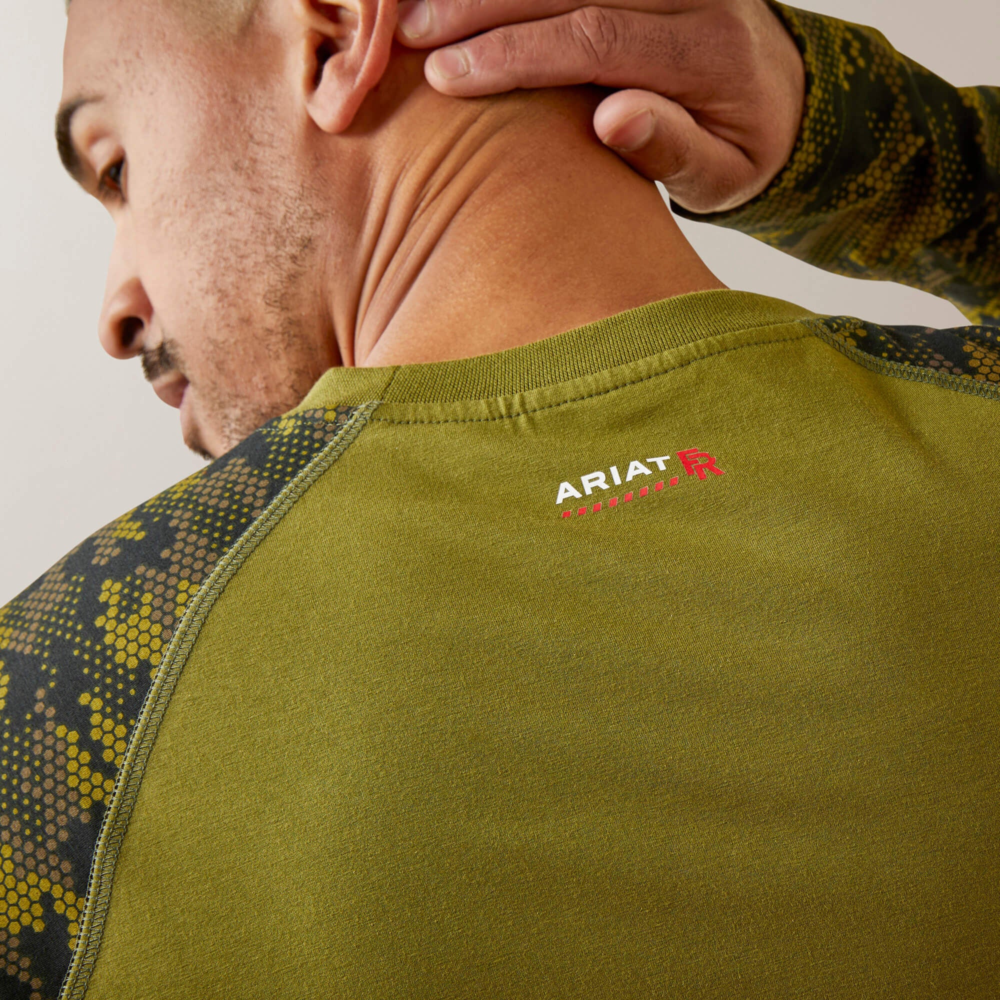 Ariat FR AC Stretch Camo Baseball T-Shirt Outlet