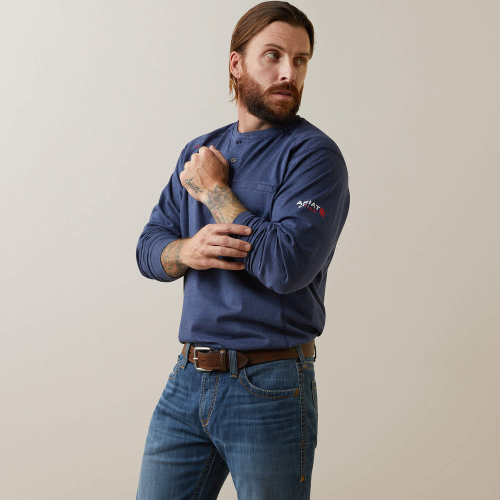 Ariat FR Air Refinery Row Graphic Henley Top Online
