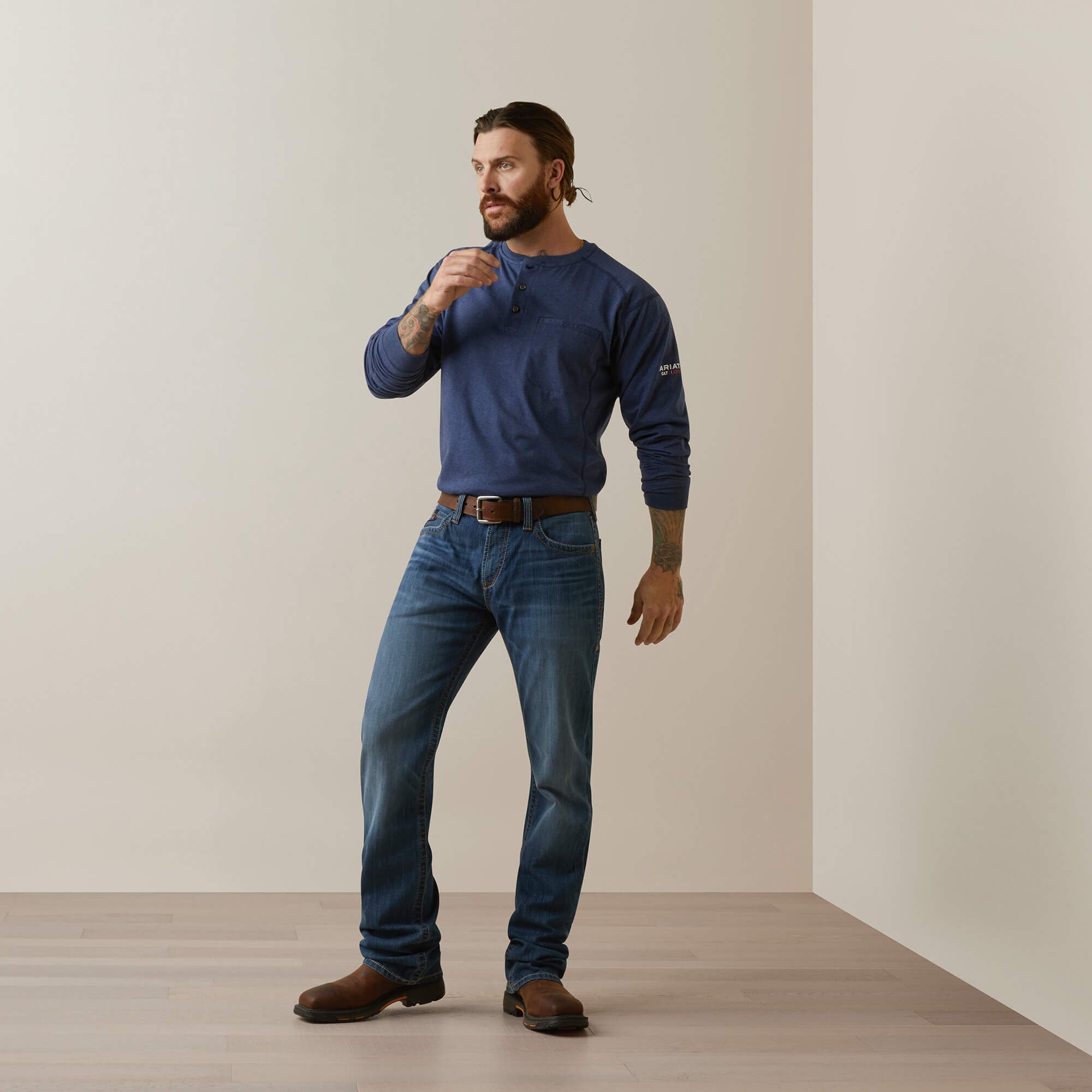 Ariat FR Air Refinery Row Graphic Henley Top Online