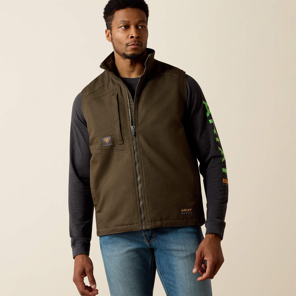 Ariat Rebar Washed DuraCanvas Insulated Vest Outlet