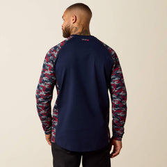 Ariat FR AC Stretch Camo Baseball T-Shirt For Sale