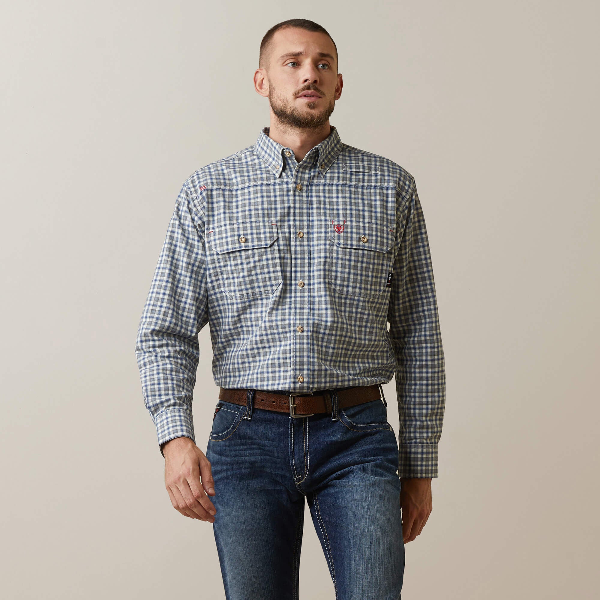 Ariat FR Plaid Featherlight Work Shirt Discount