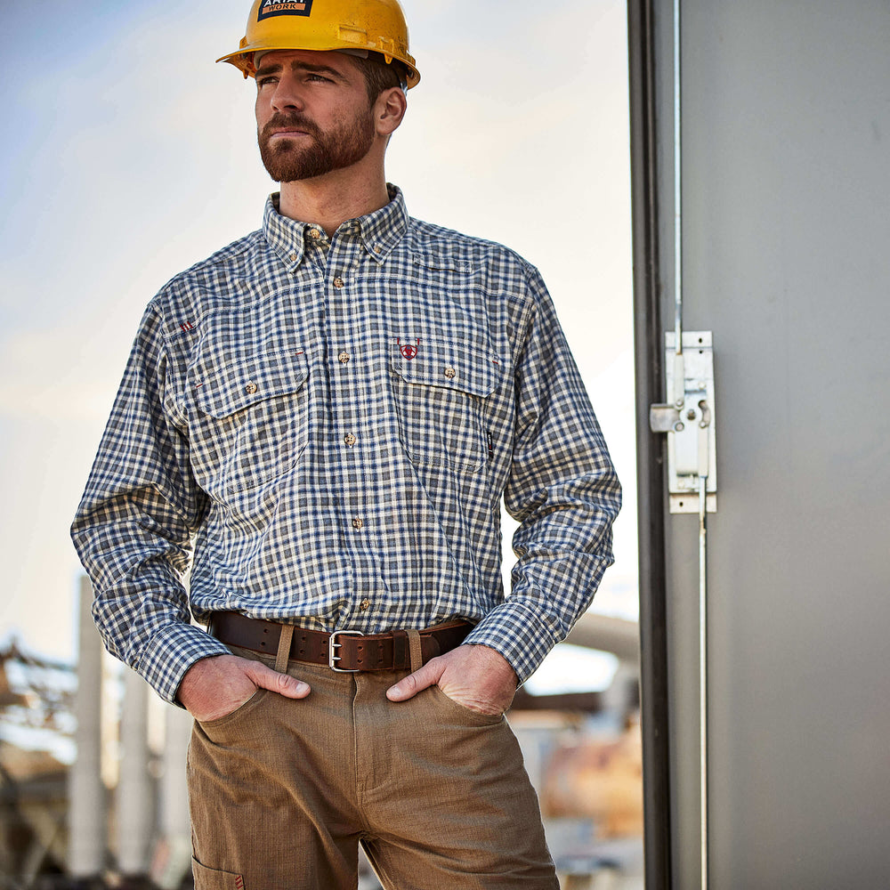 Ariat FR Plaid Featherlight Work Shirt Discount