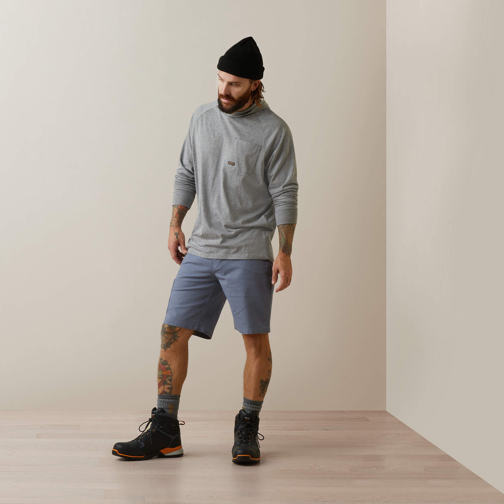 Ariat Rebar Cotton Strong Hooded T-Shirt On Sale