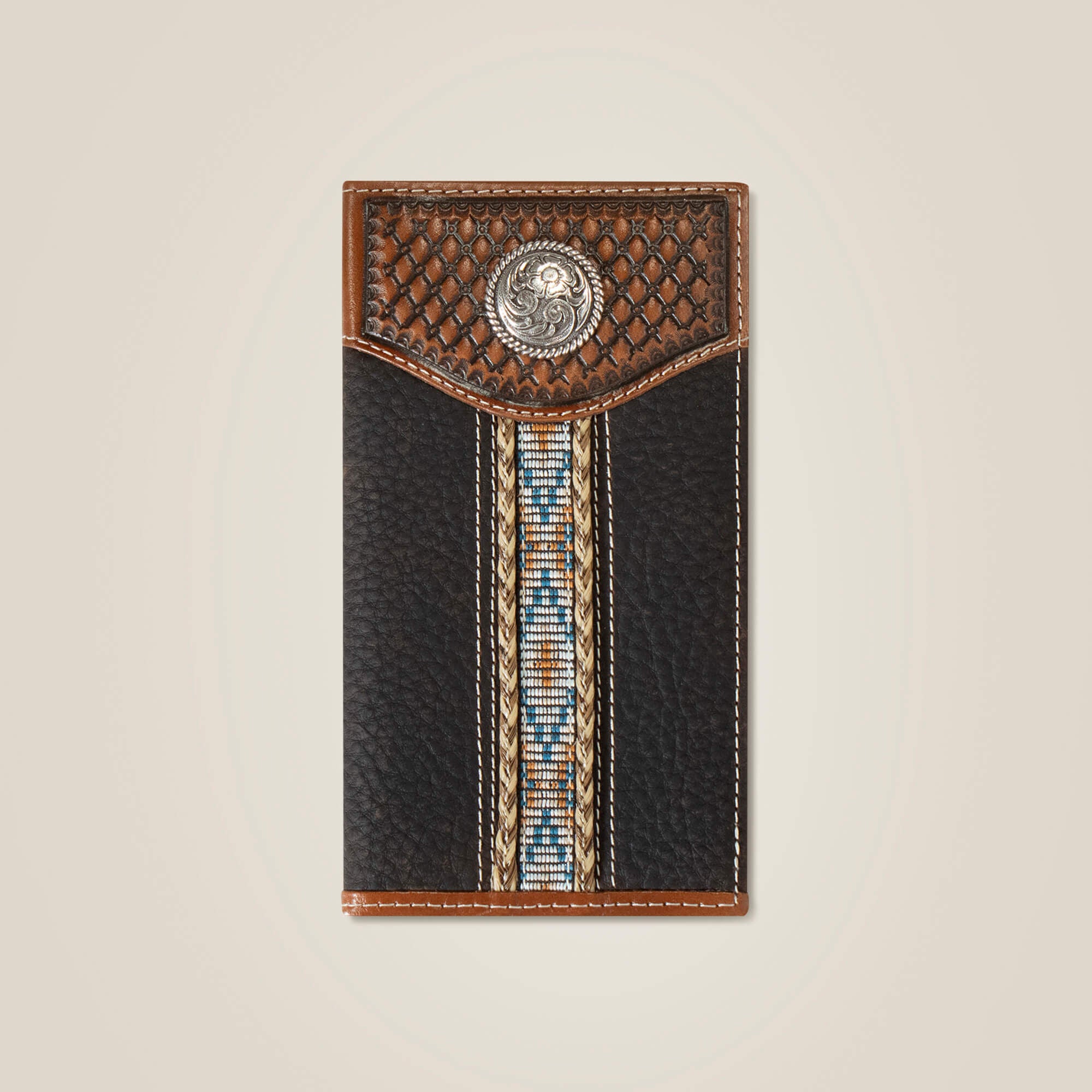 Ariat Braided Trim Rodeo Wallet For Sale