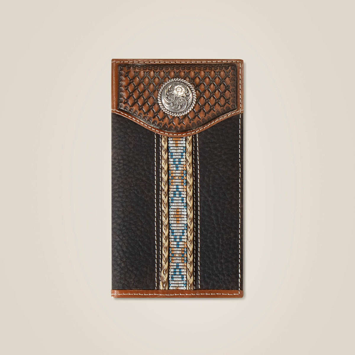 Ariat Braided Trim Rodeo Wallet For Sale