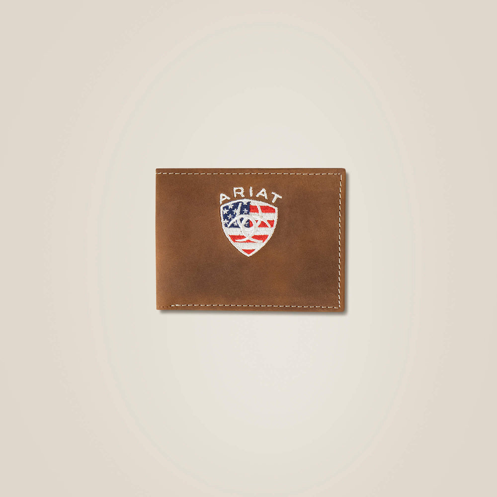 Ariat Flag Shield Bifold Wallet Discount