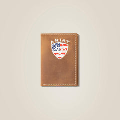 Ariat Flag Shield Trifold Wallet Online