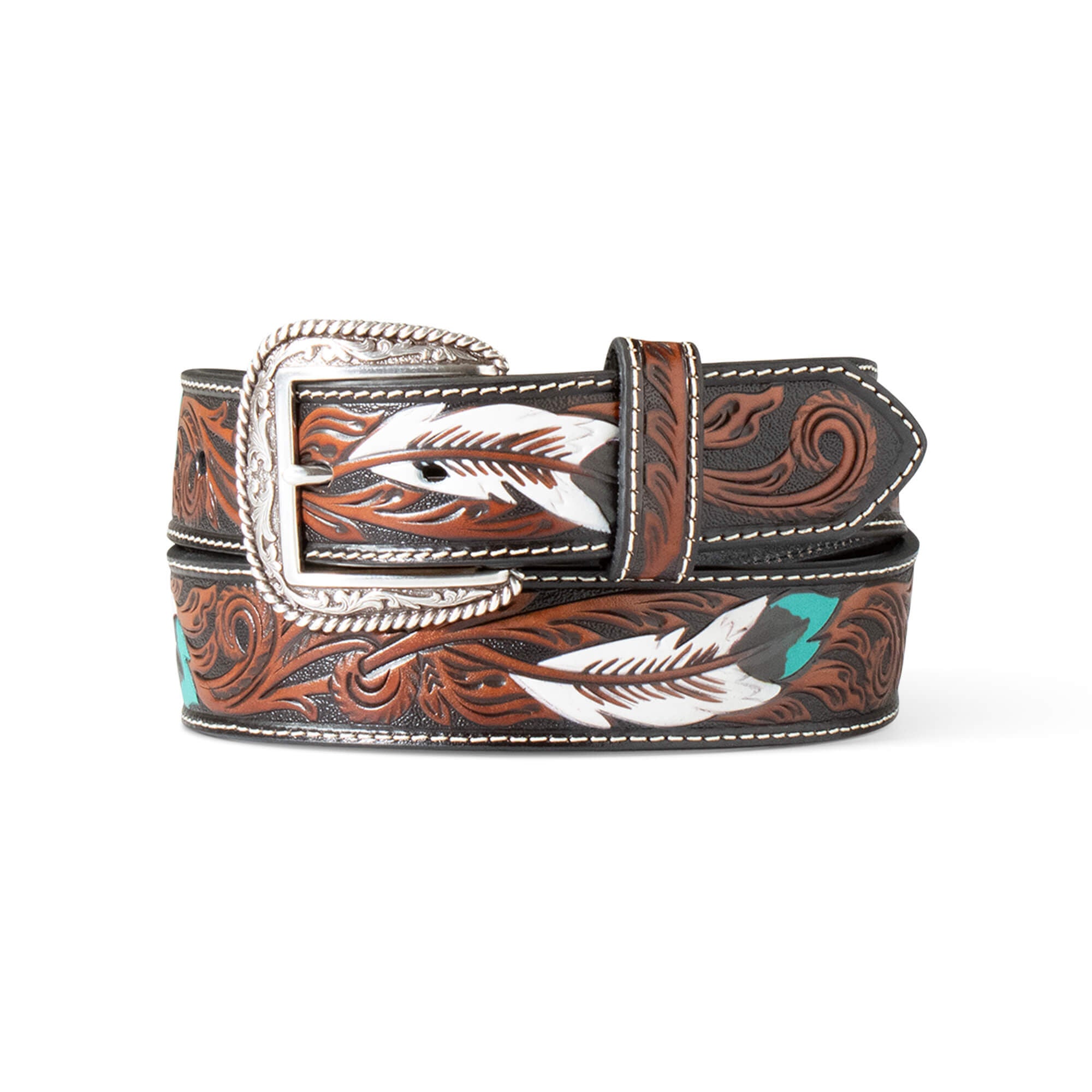 Ariat Feather Embossed Belt Online