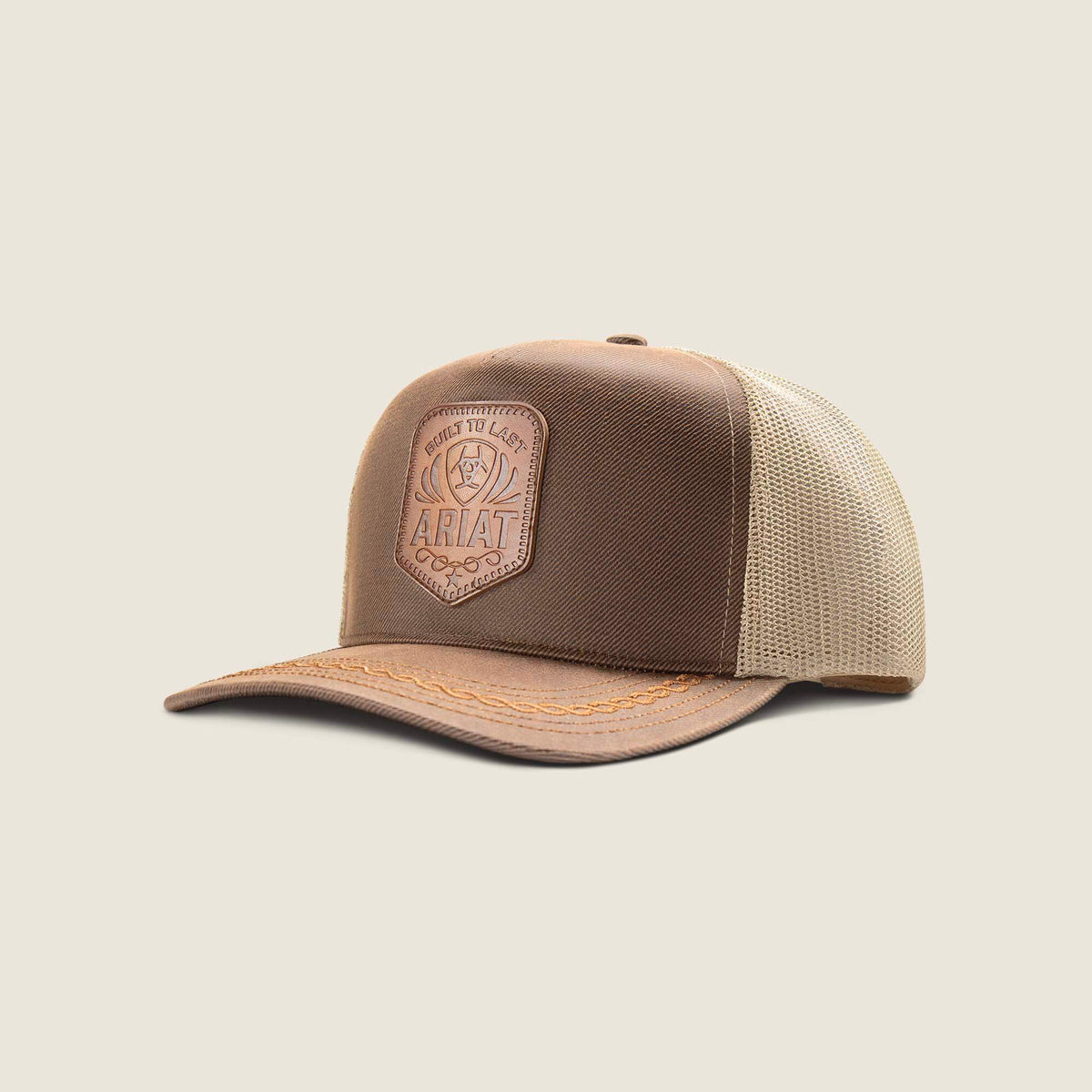 Ariat Oilskin Faux Leather Patch Cap Outlet