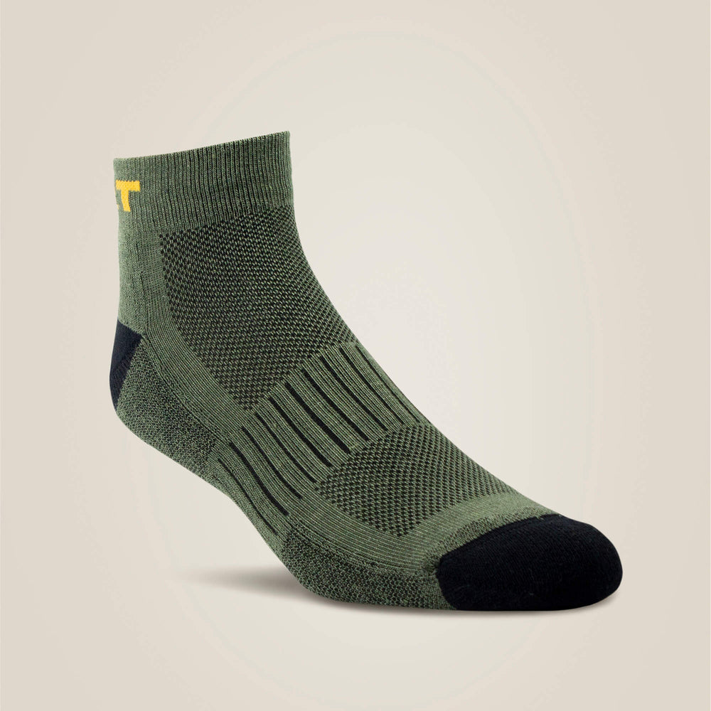 Ariat High Performance Quarter Crew Tek Work Sock 3 Pair Pack Outlet