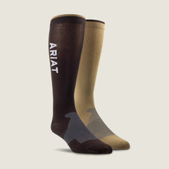Ariat AriatTEK Essential Performance Sock 2 Pair Multi Color Pack On Sale