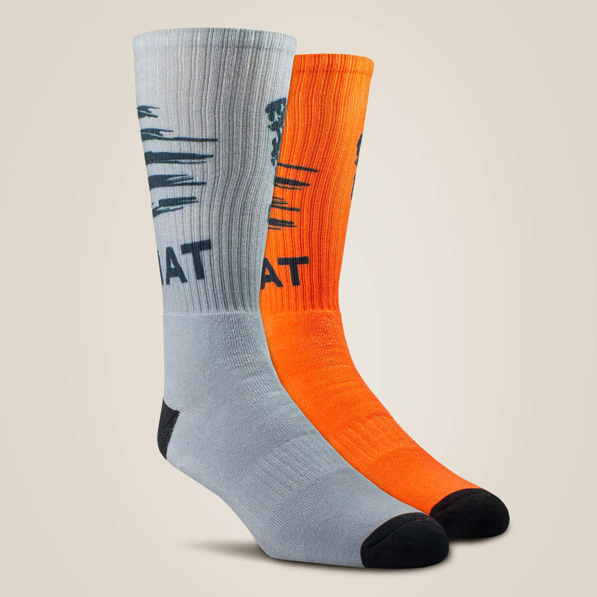 Ariat Patriot Graphic Crew Work Sock 2 Pair Multi Color Pack Discount