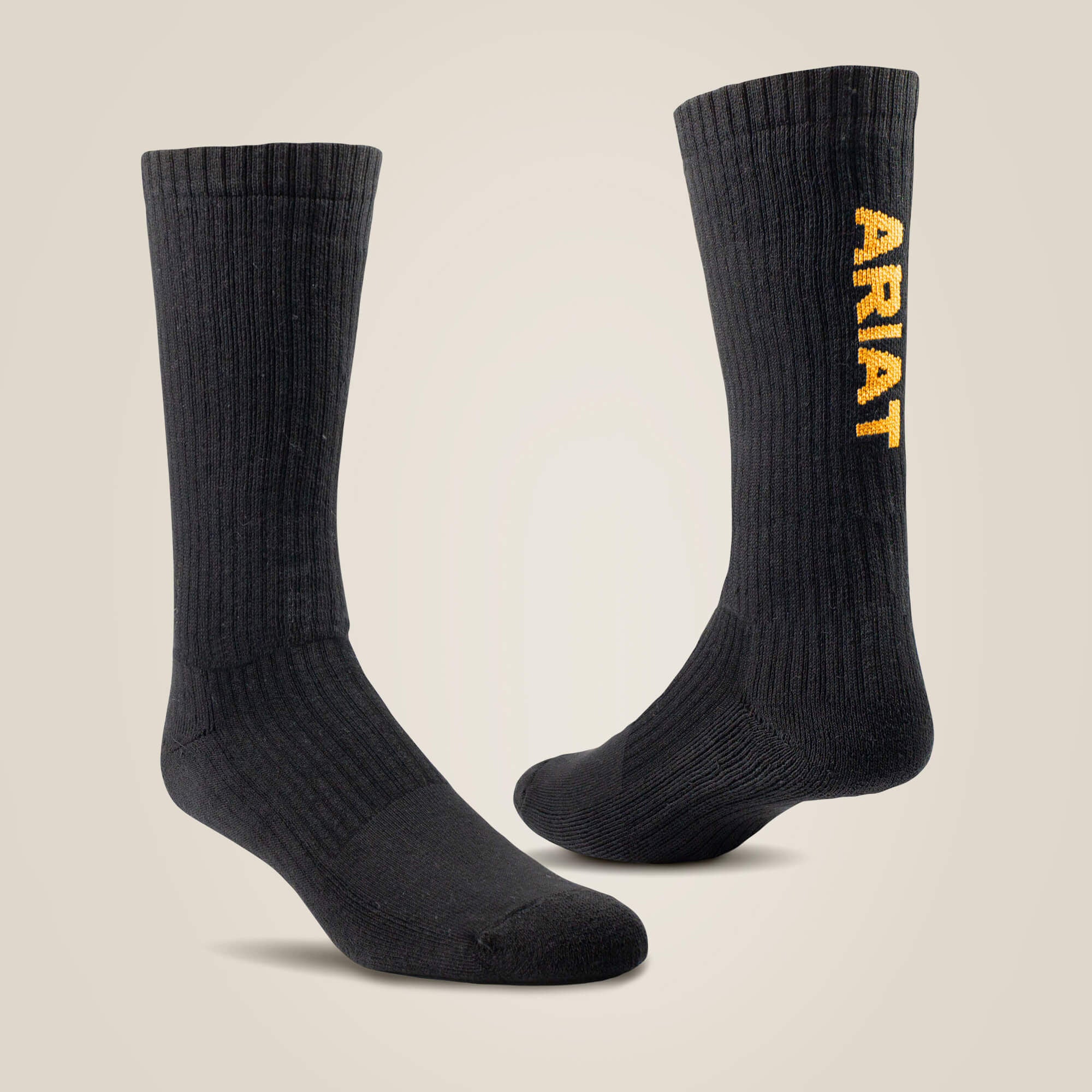 Ariat Premium Ringspun Cotton Mid Calf Work Sock 3 Pair Pack Outlet