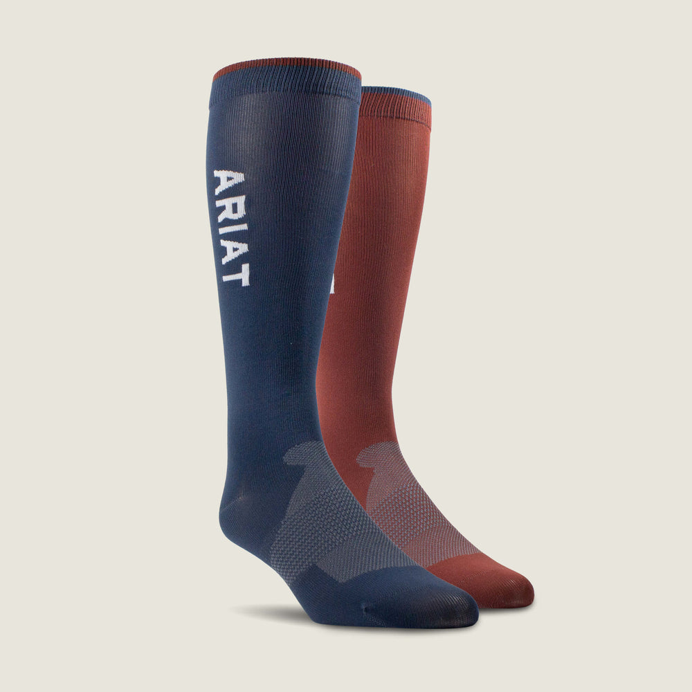 Ariat AriatTEK Essential Performance Sock 2 Pair Multi Color Pack On Sale