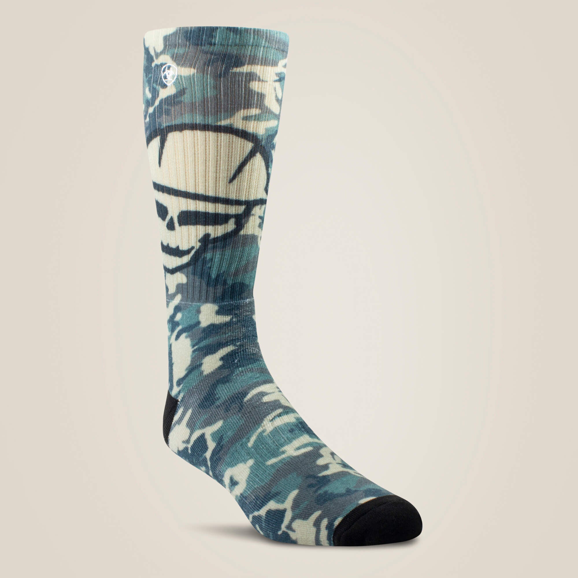Ariat Roughneck Graphic Crew Work Sock 2 Pair Multi Color Pack Sale