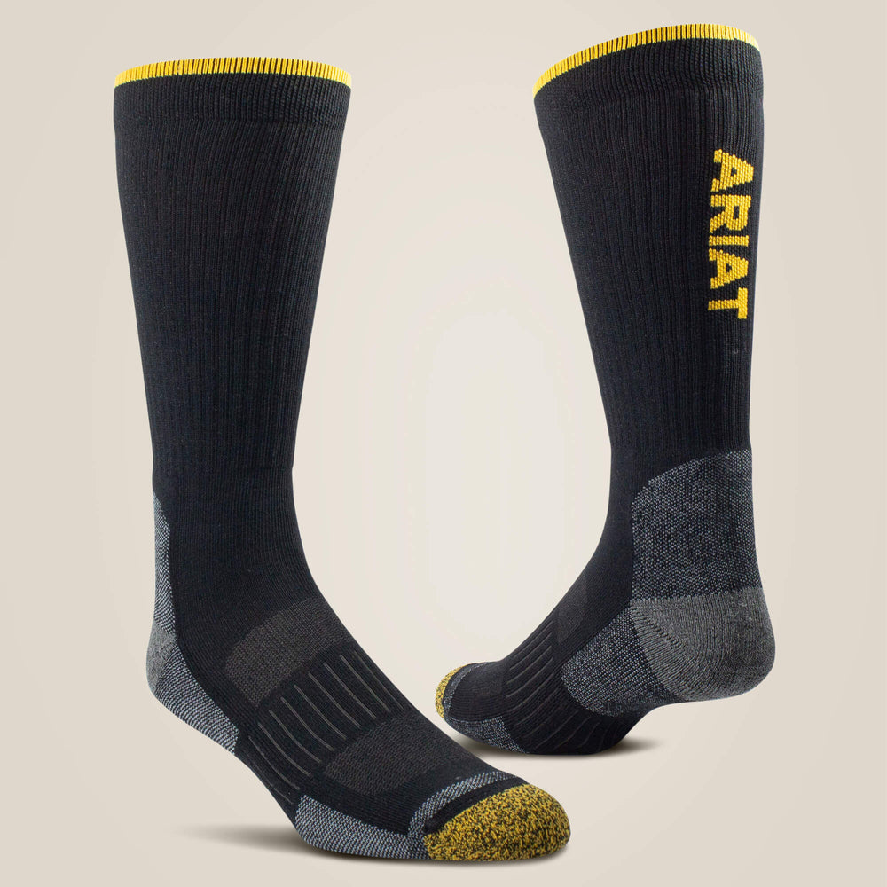 Ariat High Performance Tek Work Sock 2 Pair Pack On Sale