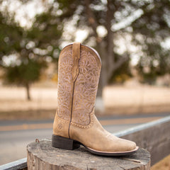 Ariat Round Up Remuda Wide Square Toe Western Boot Outlet