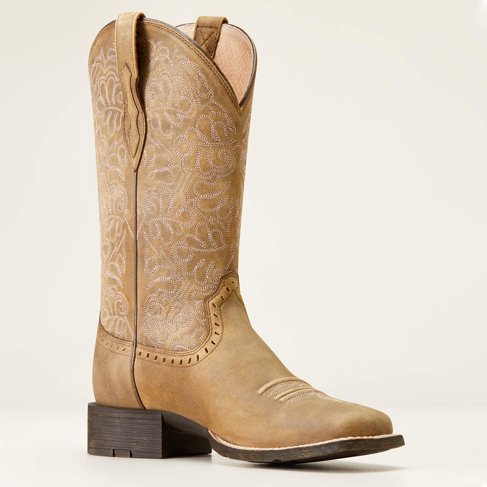 Ariat Round Up Remuda Wide Square Toe Western Boot Outlet