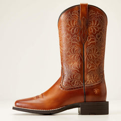 Ariat Round Up Remuda Wide Square Toe Western Boot Outlet