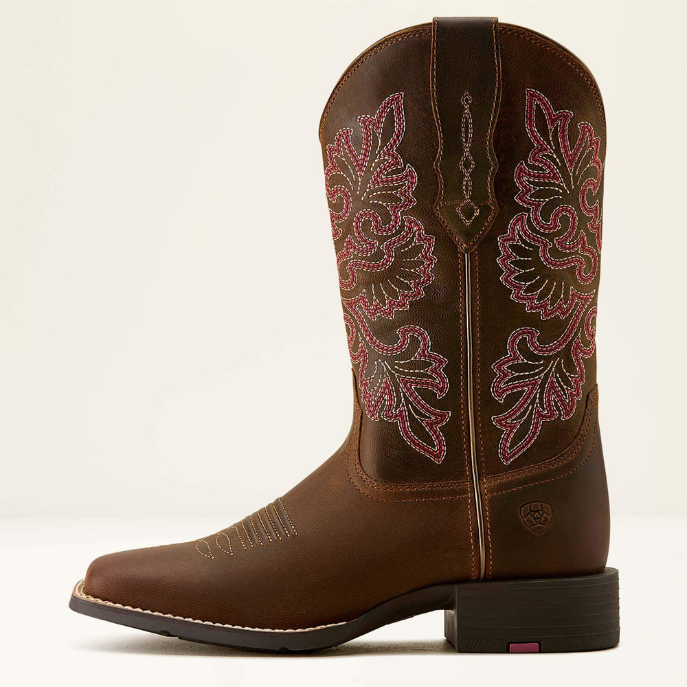 Ariat Round Up StretchFit Wide Square Toe Western Boot For Sale