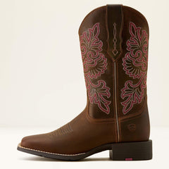 Ariat Round Up StretchFit Wide Square Toe Western Boot For Sale