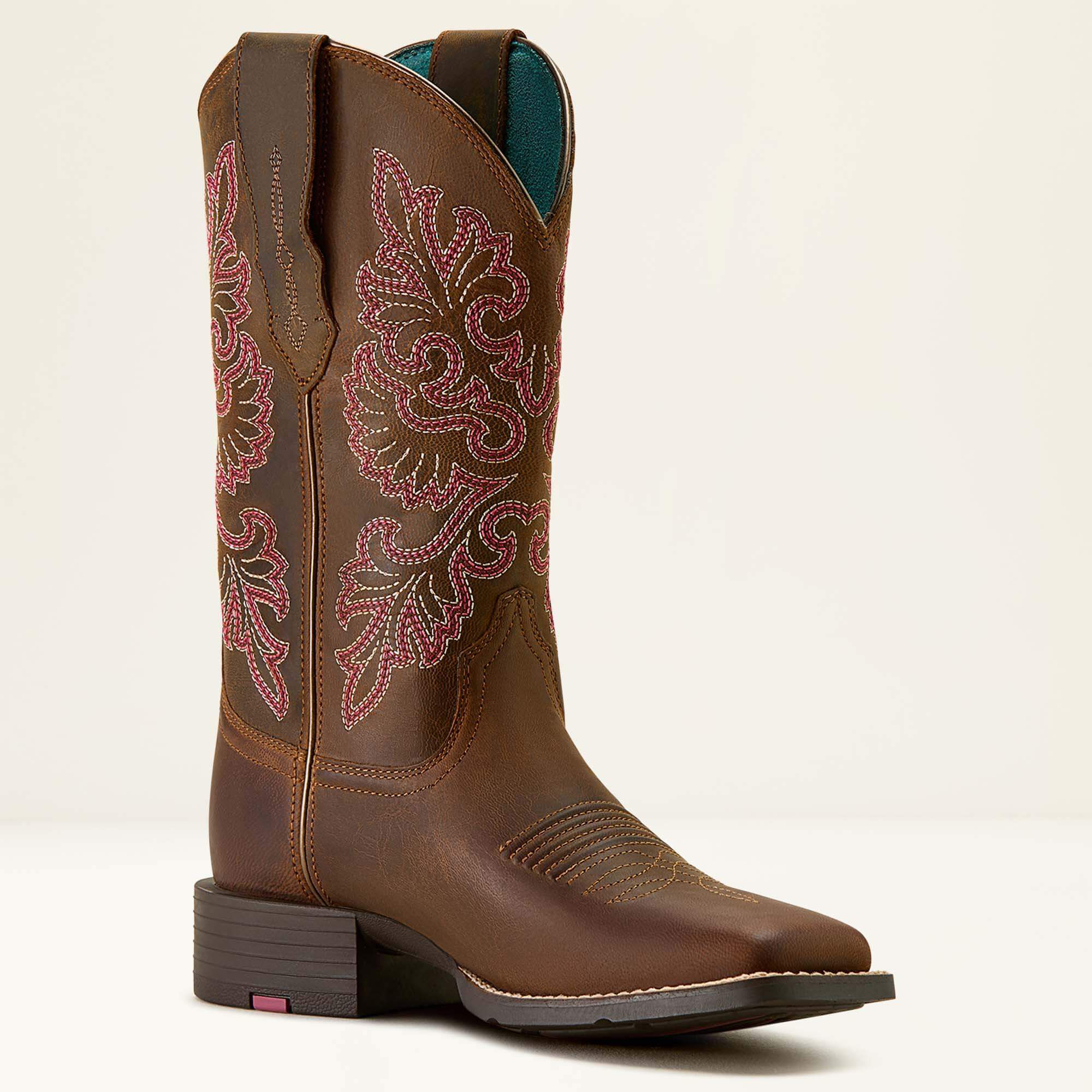 Ariat Round Up StretchFit Wide Square Toe Western Boot For Sale