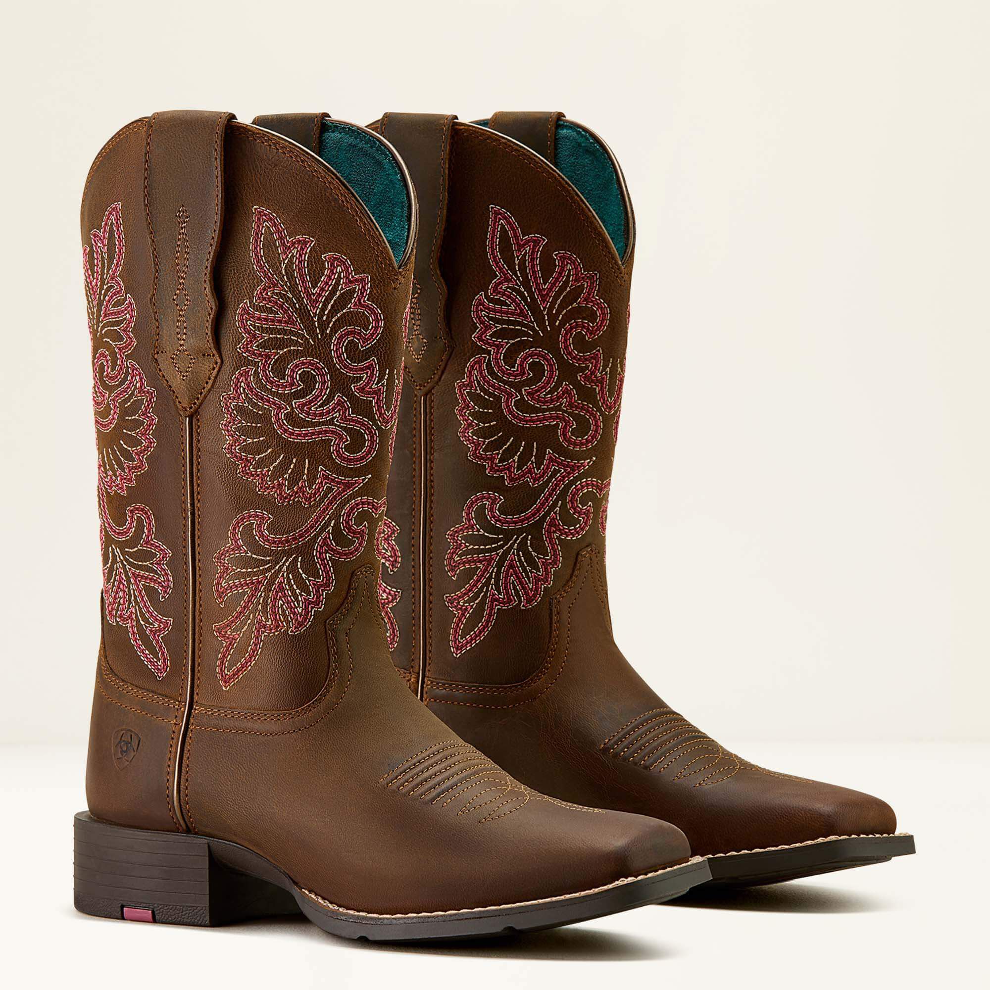 Ariat Round Up StretchFit Wide Square Toe Western Boot For Sale
