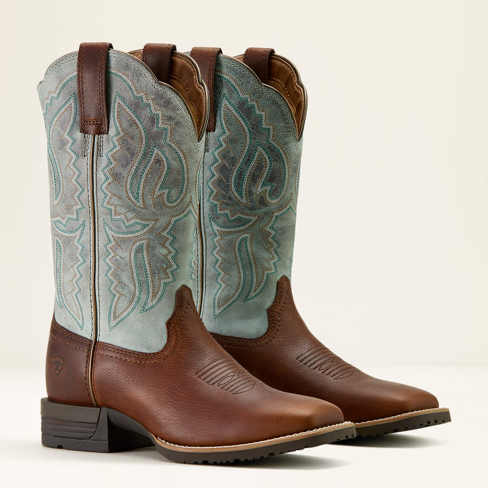 Ariat Hybrid Ranchwork Wide Square Toe Western Boot Outlet