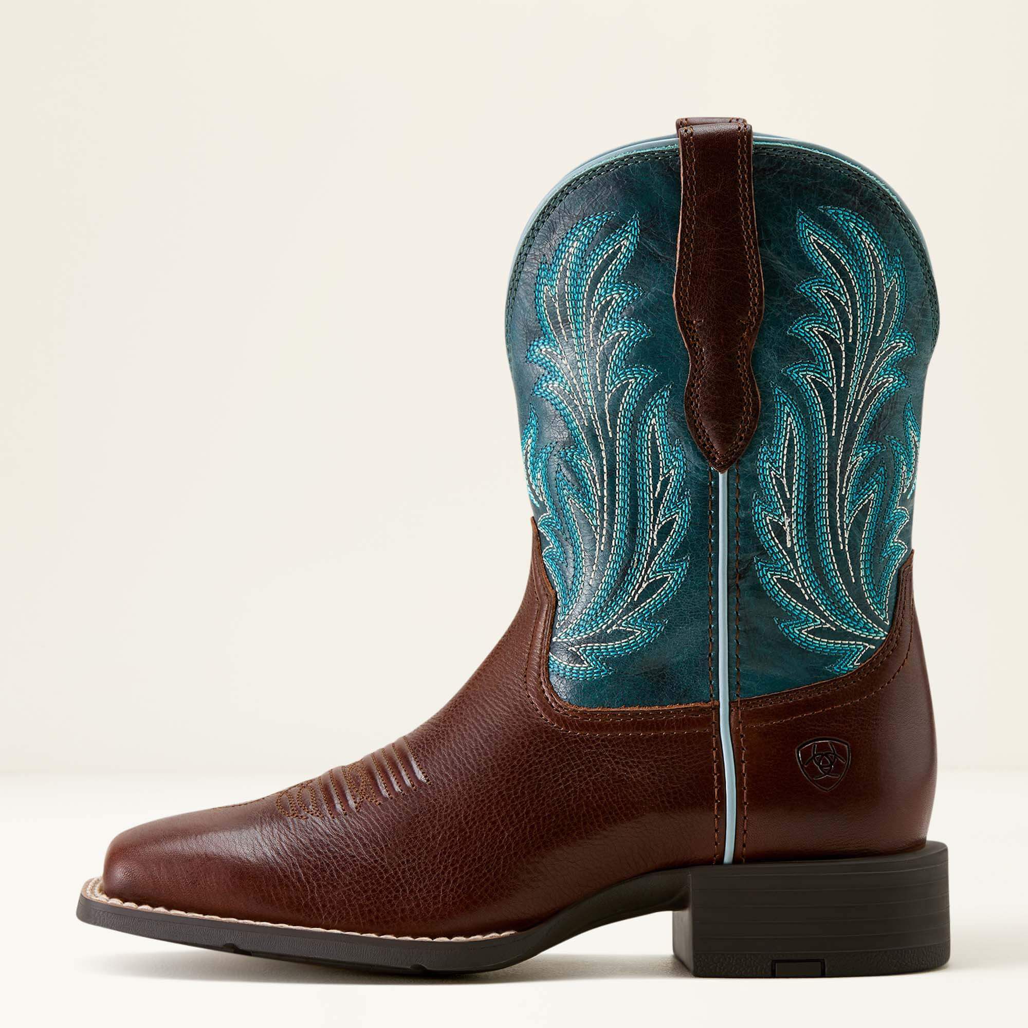Ariat Round Up Filly Wide Square Toe Western Boot For Sale