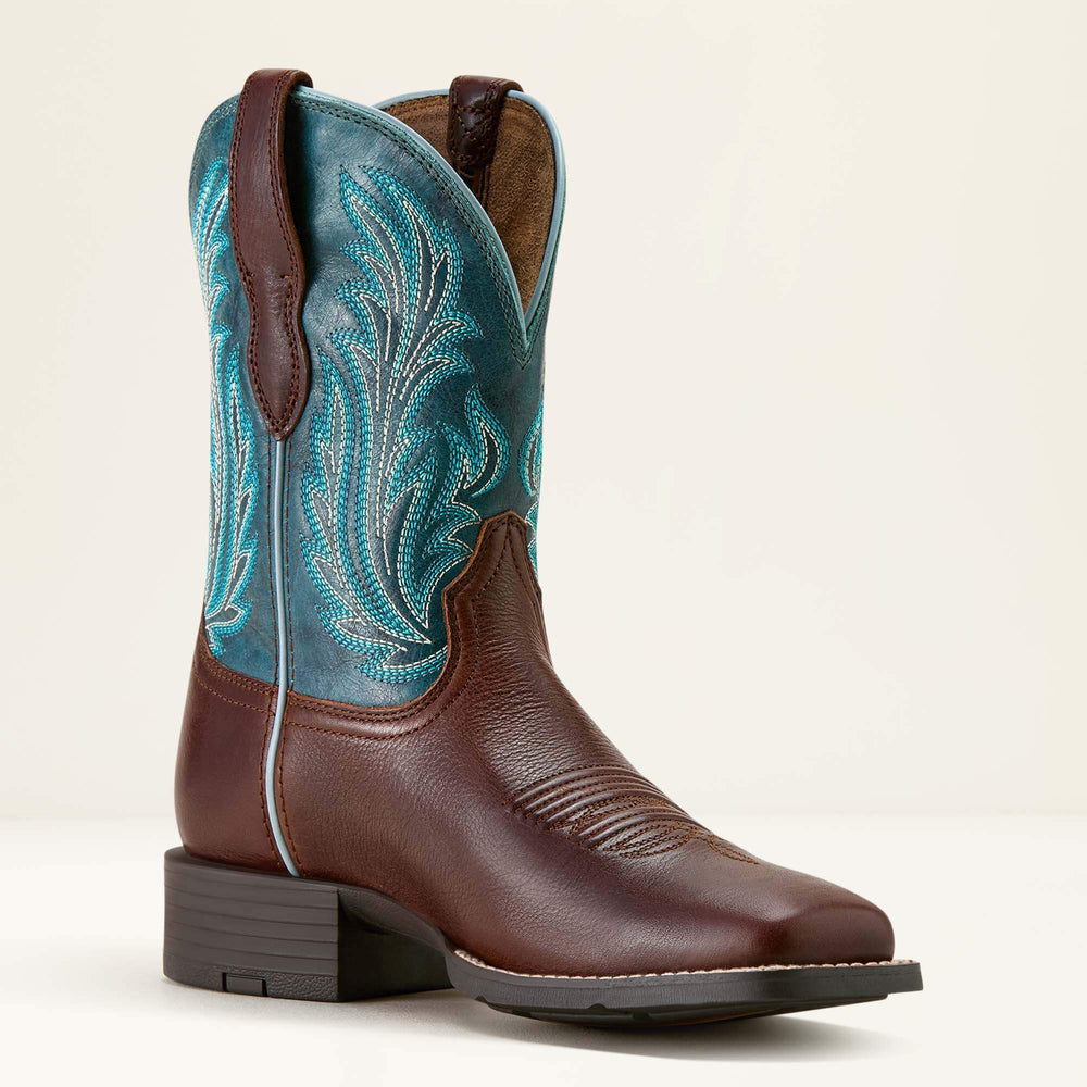 Ariat Round Up Filly Wide Square Toe Western Boot For Sale