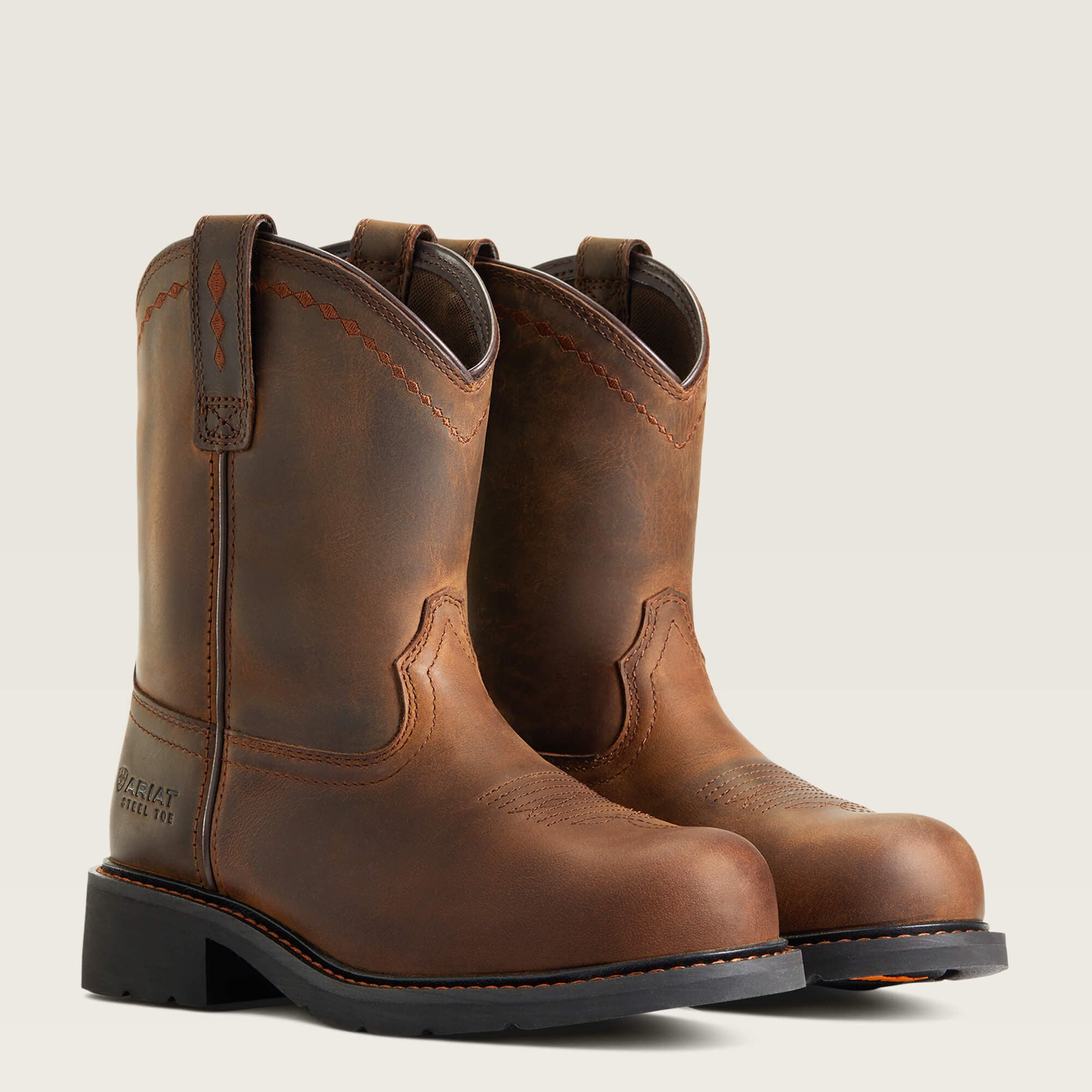 Ariat Fatbaby Work Pull-On Steel Toe Work Boot For Sale