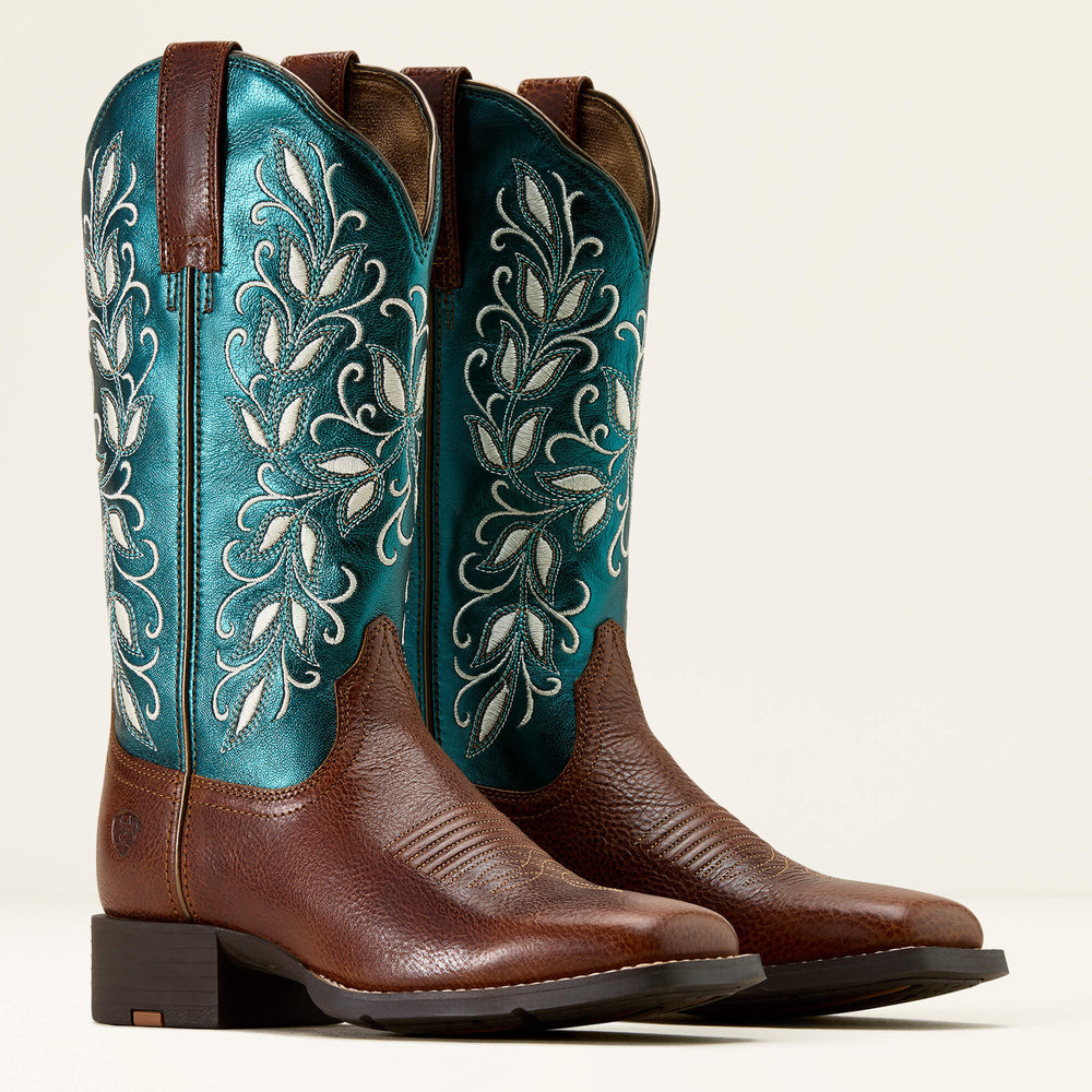 Ariat Round Up Holly Wide Square Toe Western Boot Online