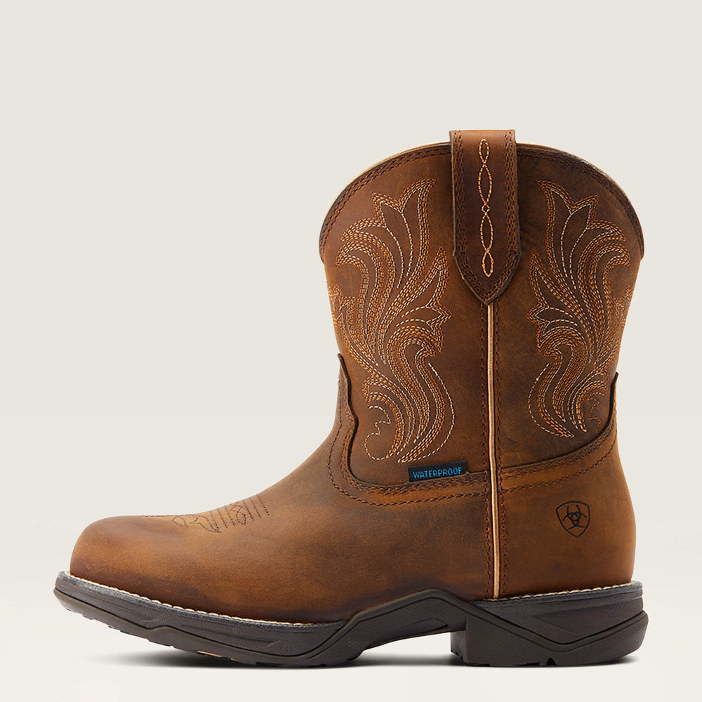 Ariat Anthem Round Toe Shortie Waterproof Western Boot Sale