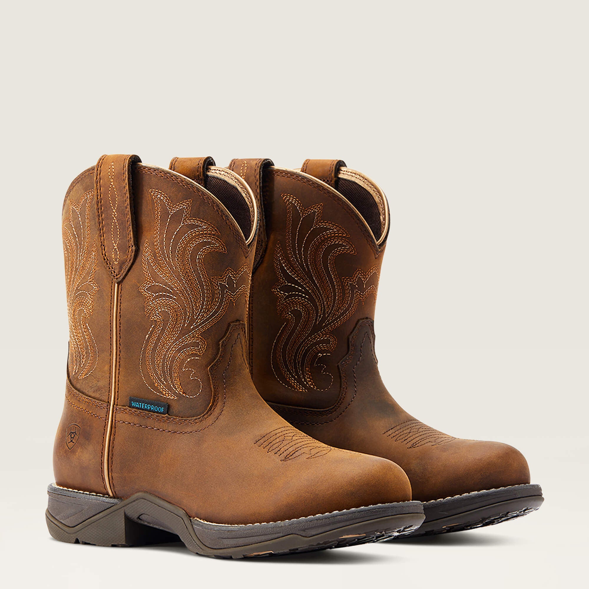 Ariat Anthem Round Toe Shortie Waterproof Western Boot Sale